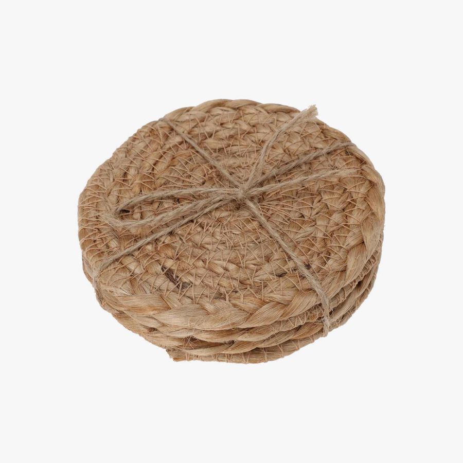Juego de 4 posavasos redondos de yute natural Taifa &Oslash;10cm
