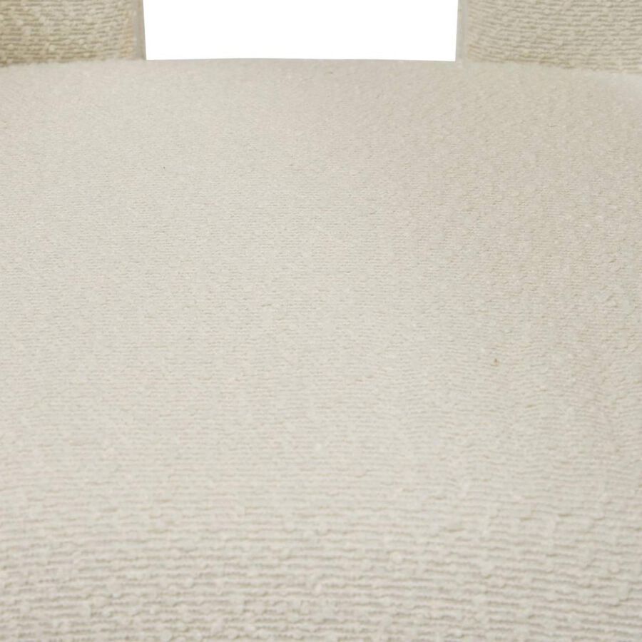 Sill&oacute;n de comedor blanco de borreguito Doran