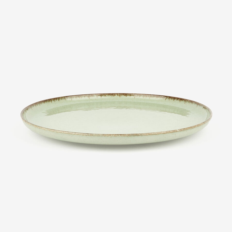 Plato llano de porcelana verde Olite &Oslash;27cm