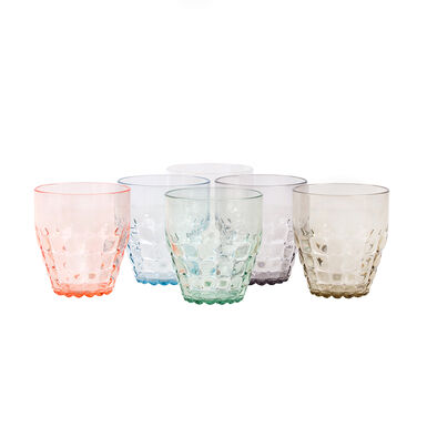 Set de 6 vasos acrilicos de colores Tiffany - Guzzini