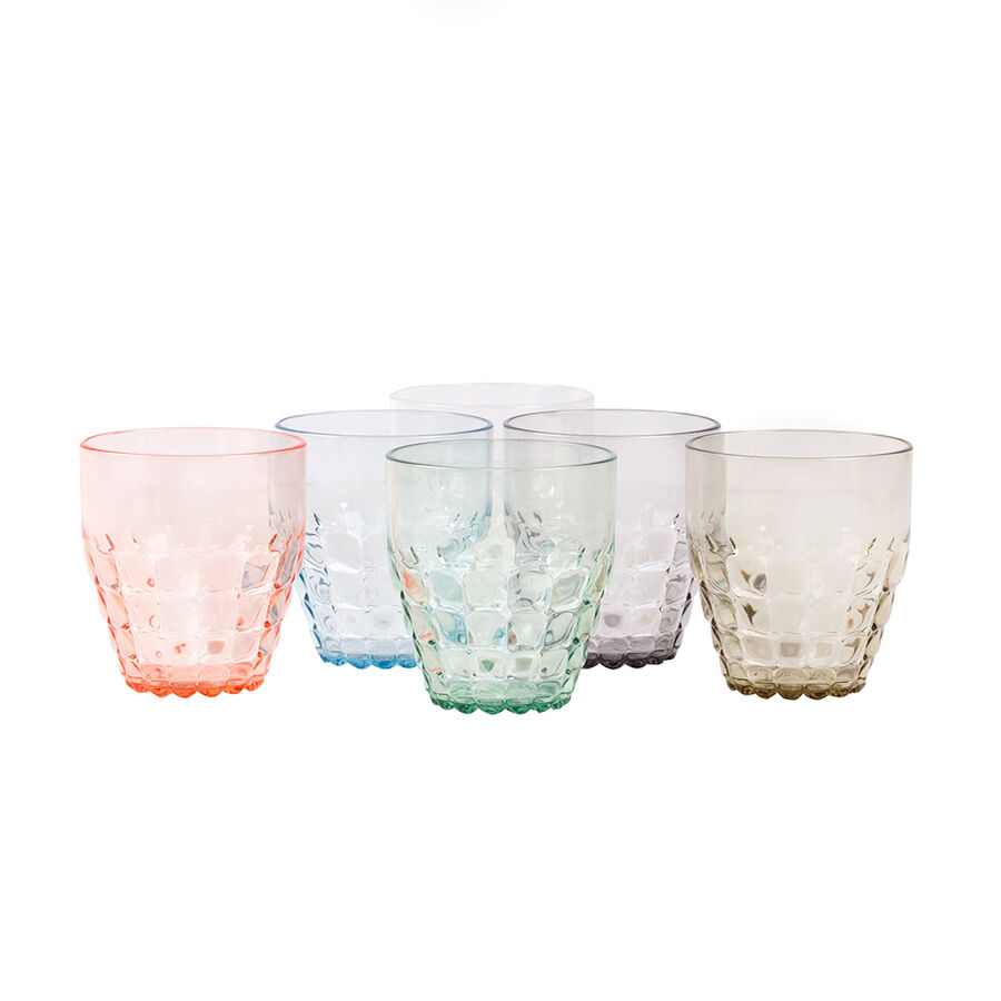 Set de 6 vasos acrilicos de colores Tiffany - Guzzini