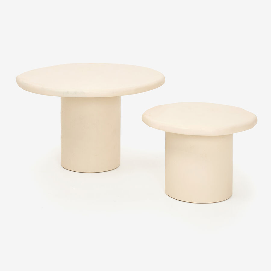 Set de 2 mesas auxiliares de microcemento Kurli 75/50cm Clau&Chloe