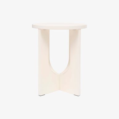 Mesa auxiliar de madera DM blanca Camelia &Oslash;40x51cm