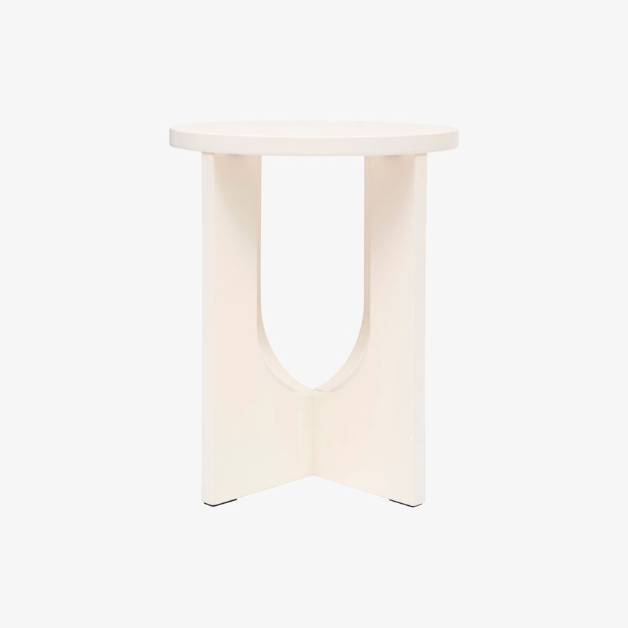 Mesa auxiliar de madera DM blanca Camelia &Oslash;40x51cm
