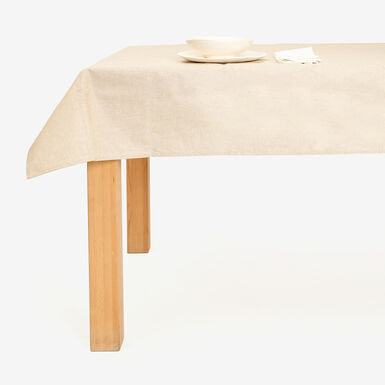 Mantel resinado beige Polo 140x140cm