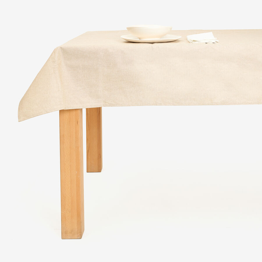Mantel resinado beige Polo 140x140cm