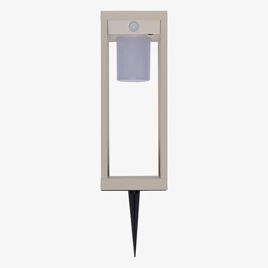 Farol solar para jard&iacute;n de aluminio crema Pirox 40cm