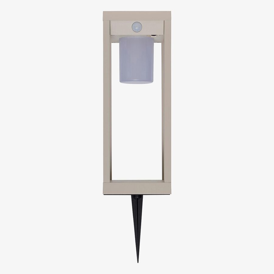 Farol solar para jard&iacute;n de aluminio crema Pirox 40cm