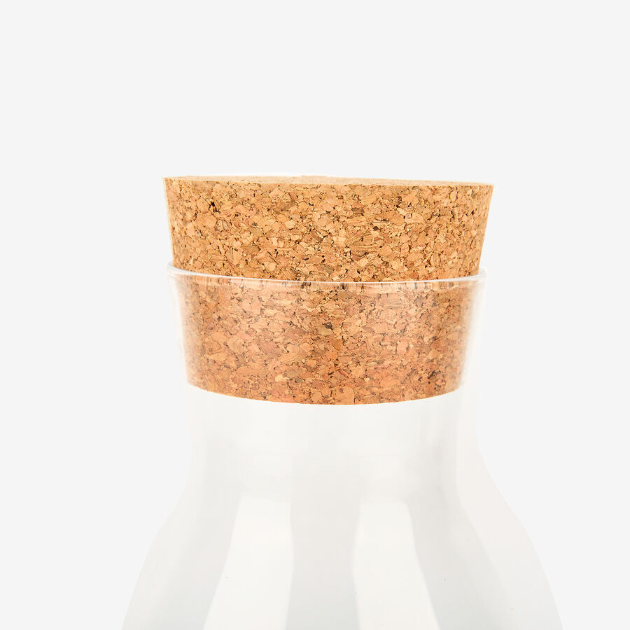 Botella de cristal con tapón de corcho