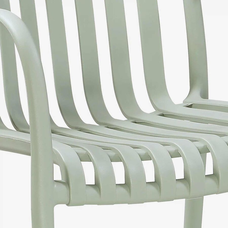 Silla de jard&iacute;n apilable de polipropileno verde Happel 59x55x81cm