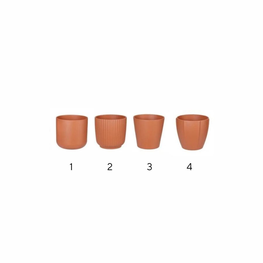 Macetero de terracota Ø14x15cm en varios modelos