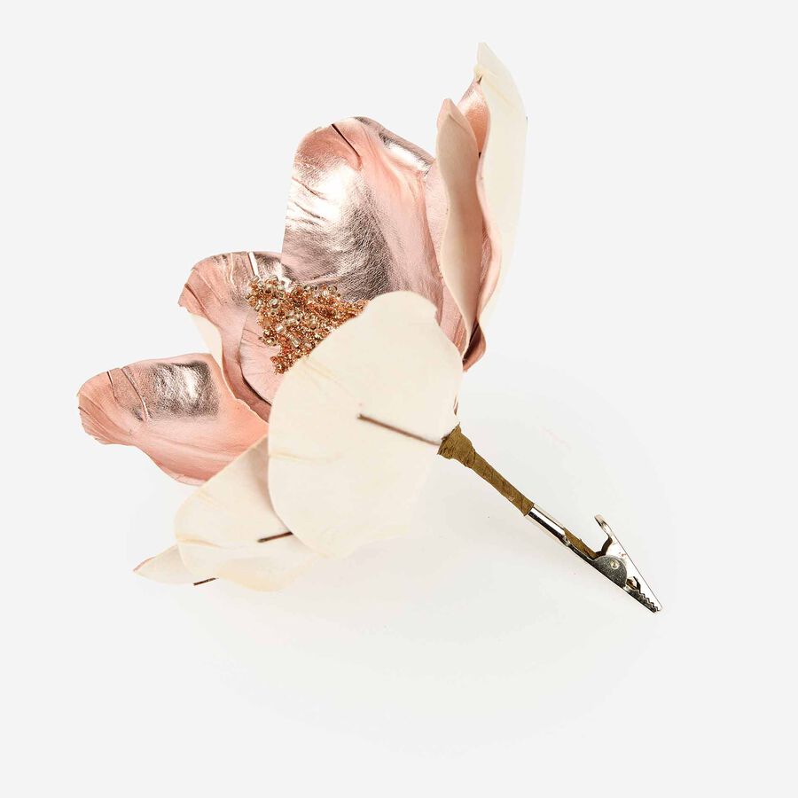 Magnolia rosa con clip de 22cm