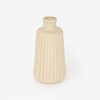 Jarrón de porcelana blanco Giter Ø9x17cm en varios modelos