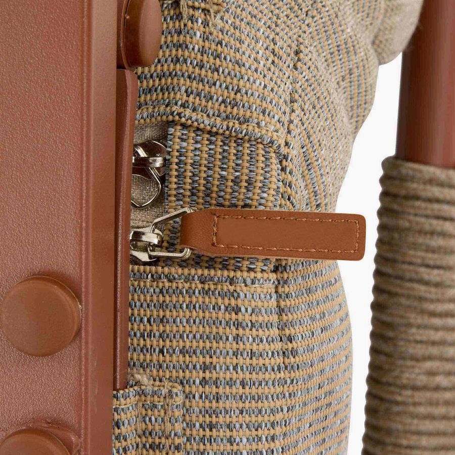 Conjunto de jard&iacute;n para 4 personas de acero caoba Solani