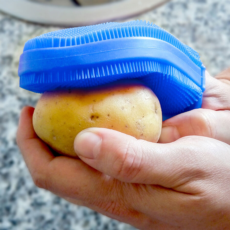 Guante con estropajo de silicona