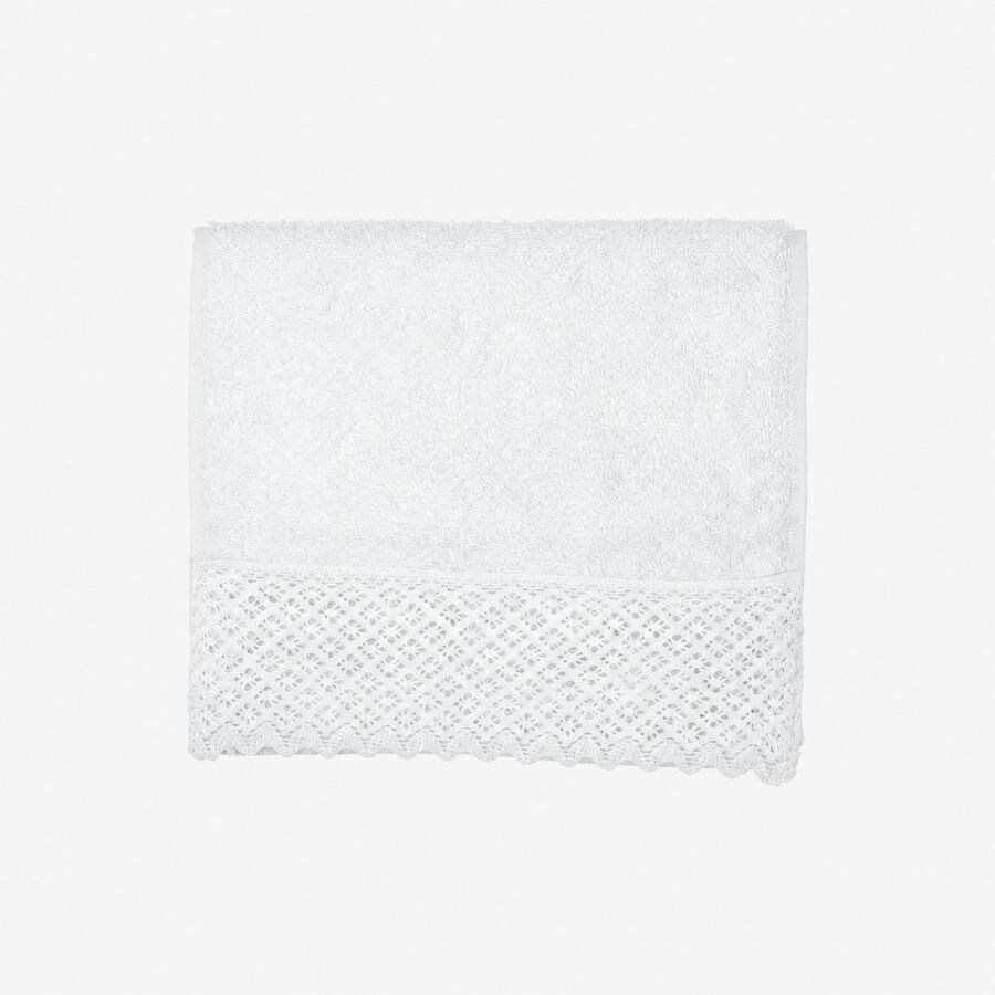 Toalla de tocador de algod&oacute;n 100% blanca Nido 30x50cm - 500 g/m&sup2;