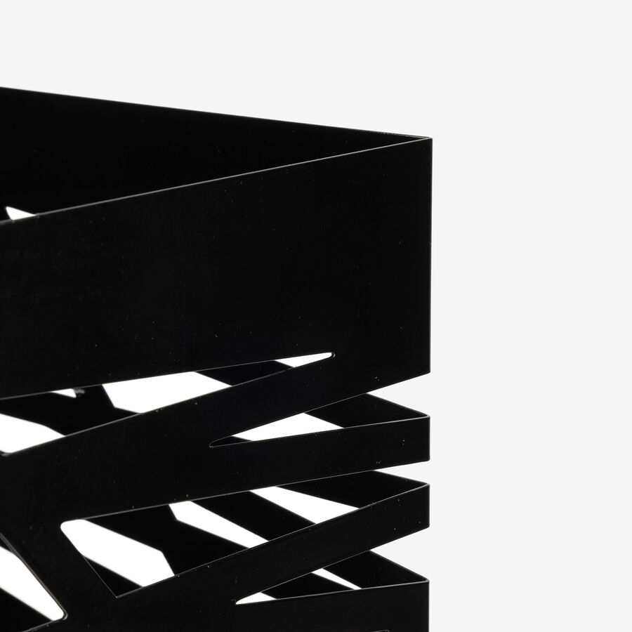 Parag&uuml;ero de metal negro 15x15x49cm