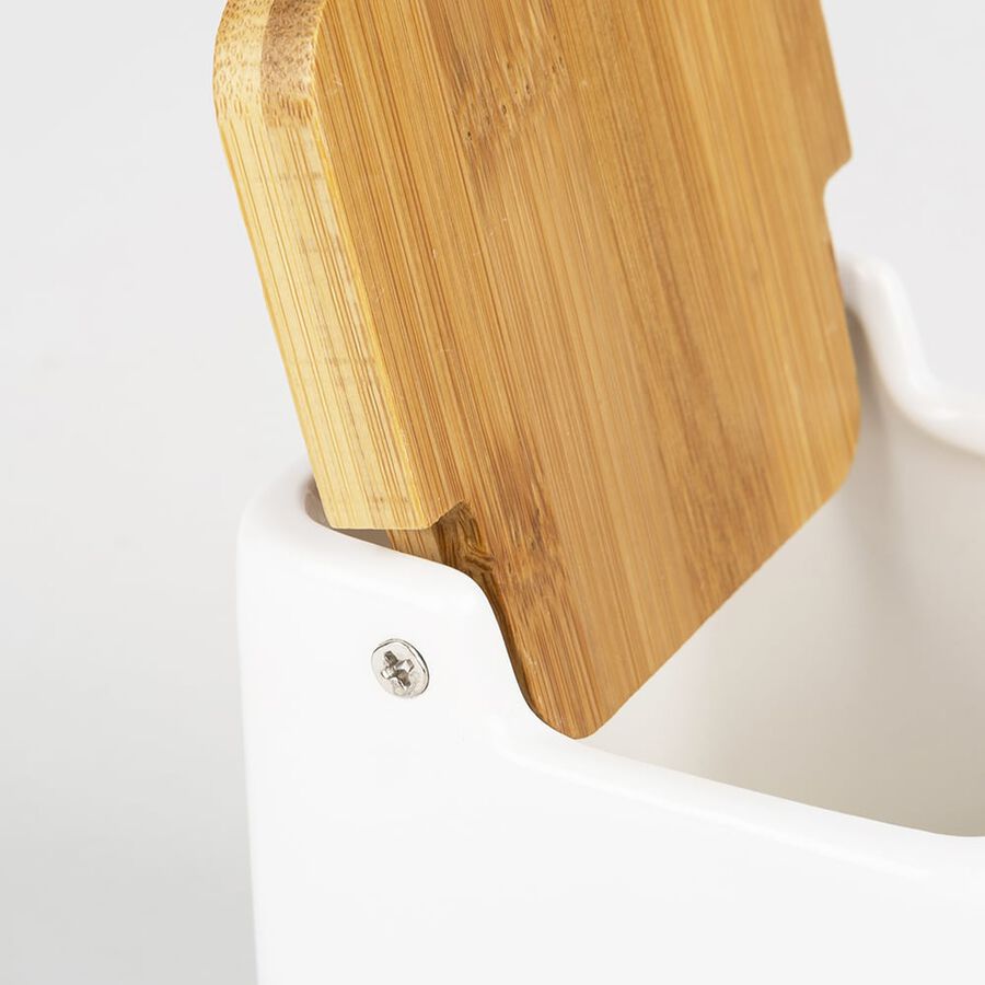 Azucarero/salero de cerámica con tapa de bambú Sel 35cl