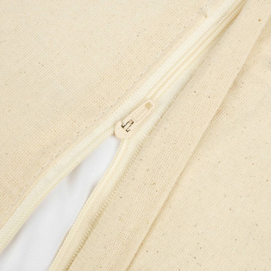 Funda de cojín gris con pompones Mita 45x45cm