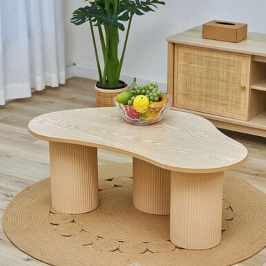 Mesa de centro de madera paulownia 100x60x38cm
