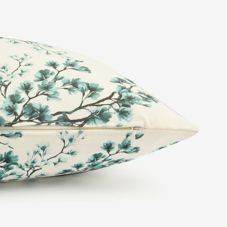 Funda de cojín de algodón cuadrada azul Bluira 45x45cm