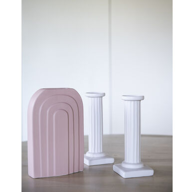 Candelabro de cer&aacute;mica rom&aacute;nico Pilier pure Clau&Chloe