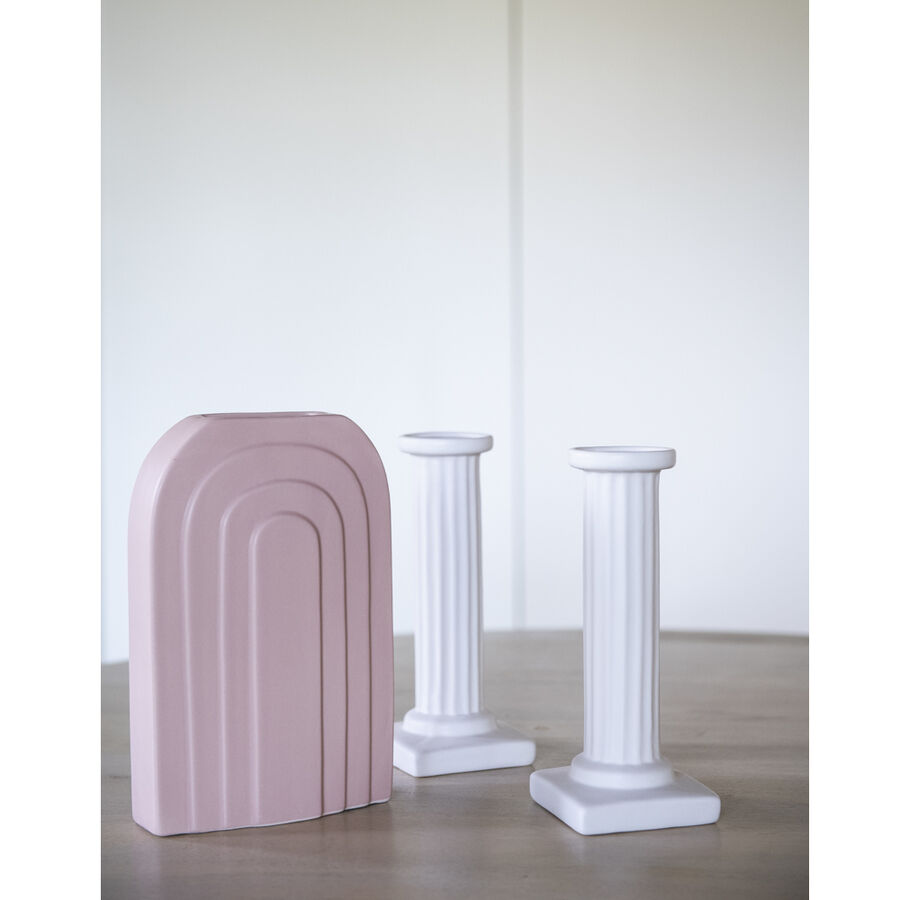 Candelabro de cer&aacute;mica rom&aacute;nico Pilier pure Clau&Chloe