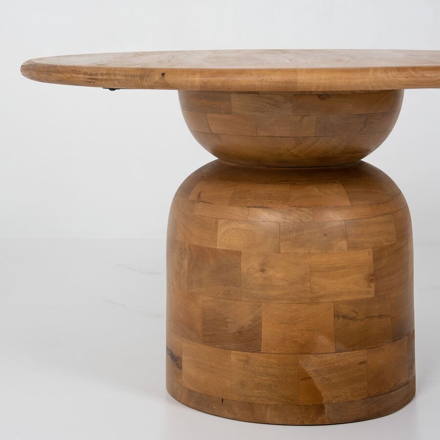 Mesa centro de madera de mango Pisa &Oslash;70x45cm Clau&Chloe
