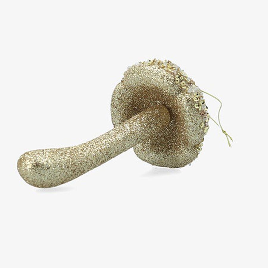 Bola de Navidad seta dorada 14cm