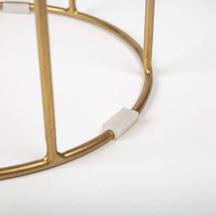 Mesa auxiliar de m&aacute;rmol Delhi &Oslash;40x45cm Clau&Chloe