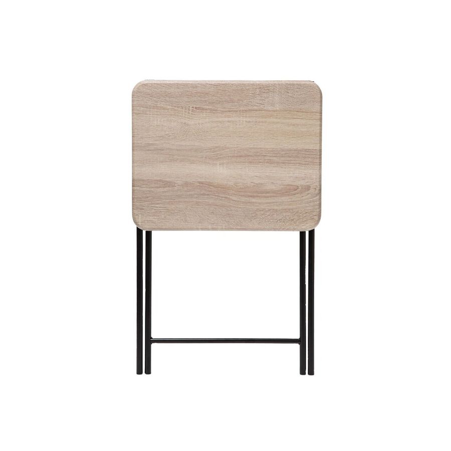 Mesa auxiliar de madera plegable marron 48x38x64cm