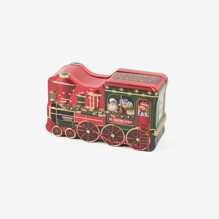 Caja de metal con bombones Tren de Navidad