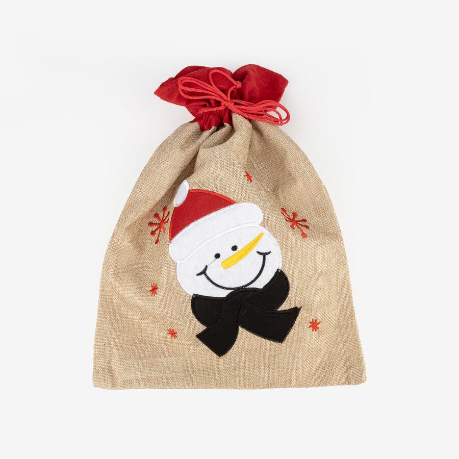 Bolsa de yute Santa Claus 40cm en varios modelos