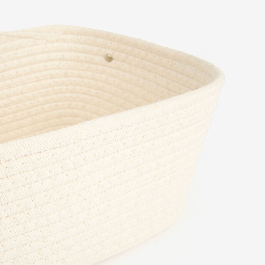 Cesta blanca Mandla 31x26x14cm