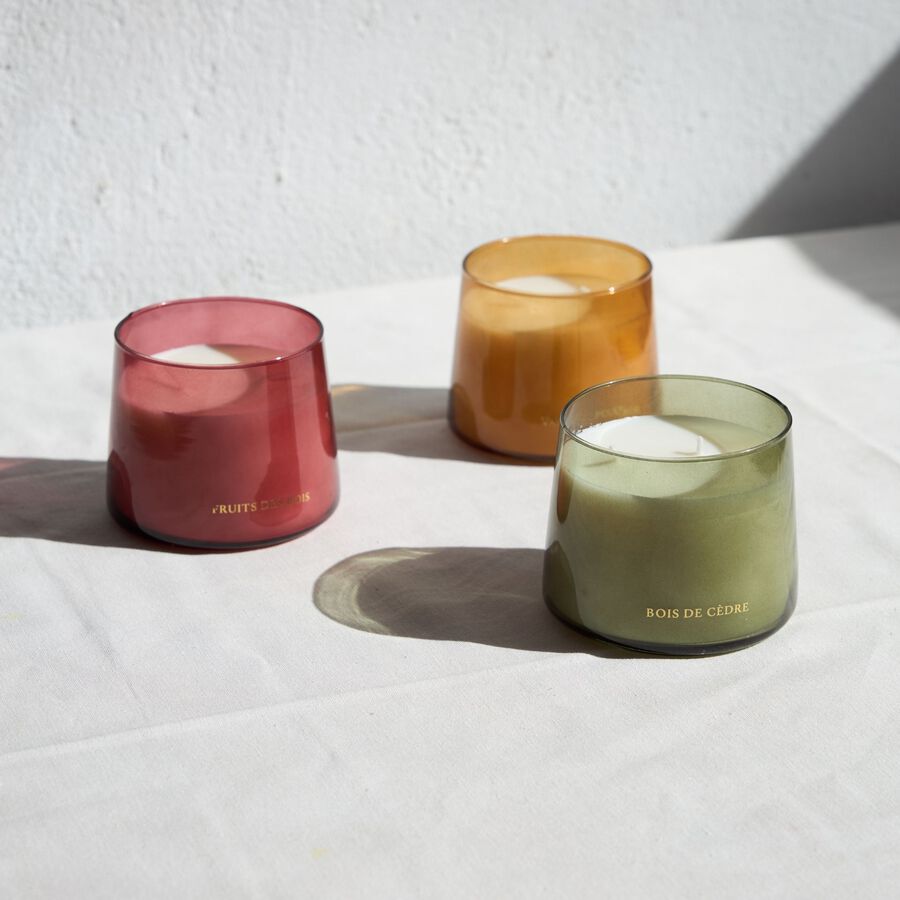 Vela arom&aacute;tica en vaso de cristal Vainilla Bourbon 300g &Oslash;10x8cm