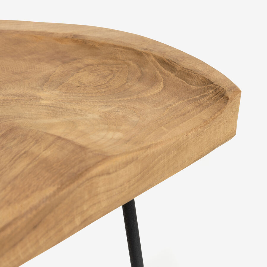 Taburete alto de madera y metal 40x32x81cm