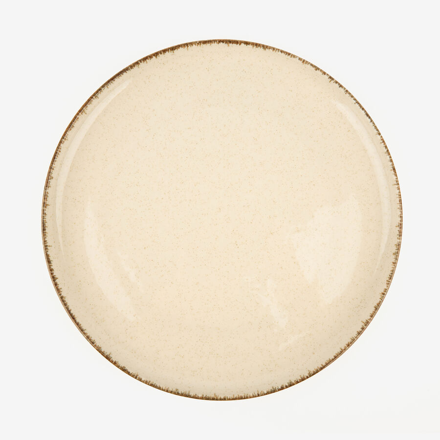 Plato llano de porcelana marfil Olite Ø27cm