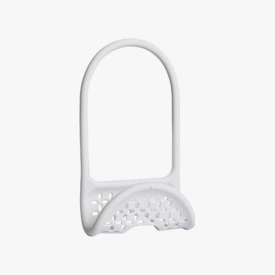 Reposaestropajos flexible para fregadero blanco 25x17x6cm