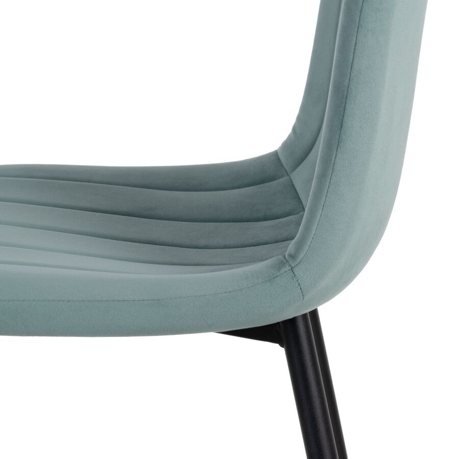 Set de 4 sillas de comedor velvet aguamarina Izabal 55x44x88cm