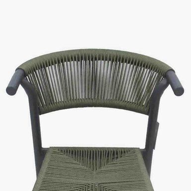 Silla de ratan verde Prado 54x63x77cm