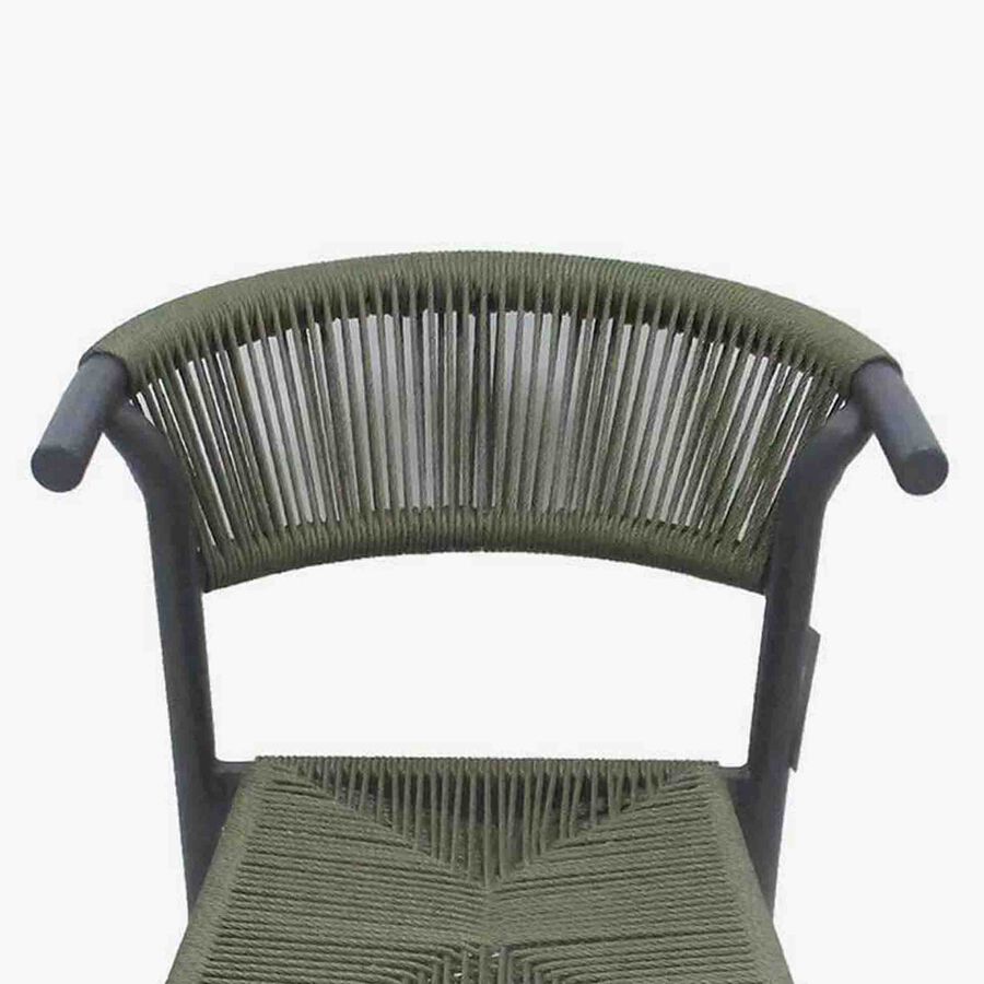 Silla de ratan verde Prado 54x63x77cm