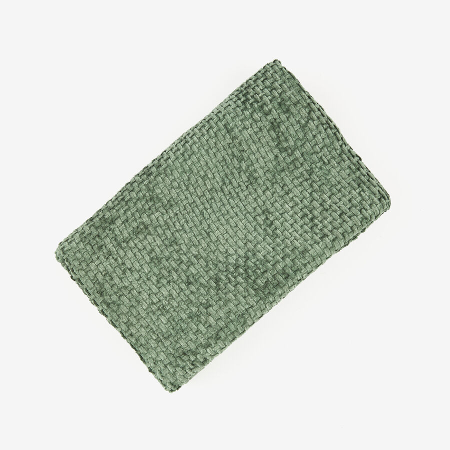 Funda de cojín chenilla verde 30x45cm