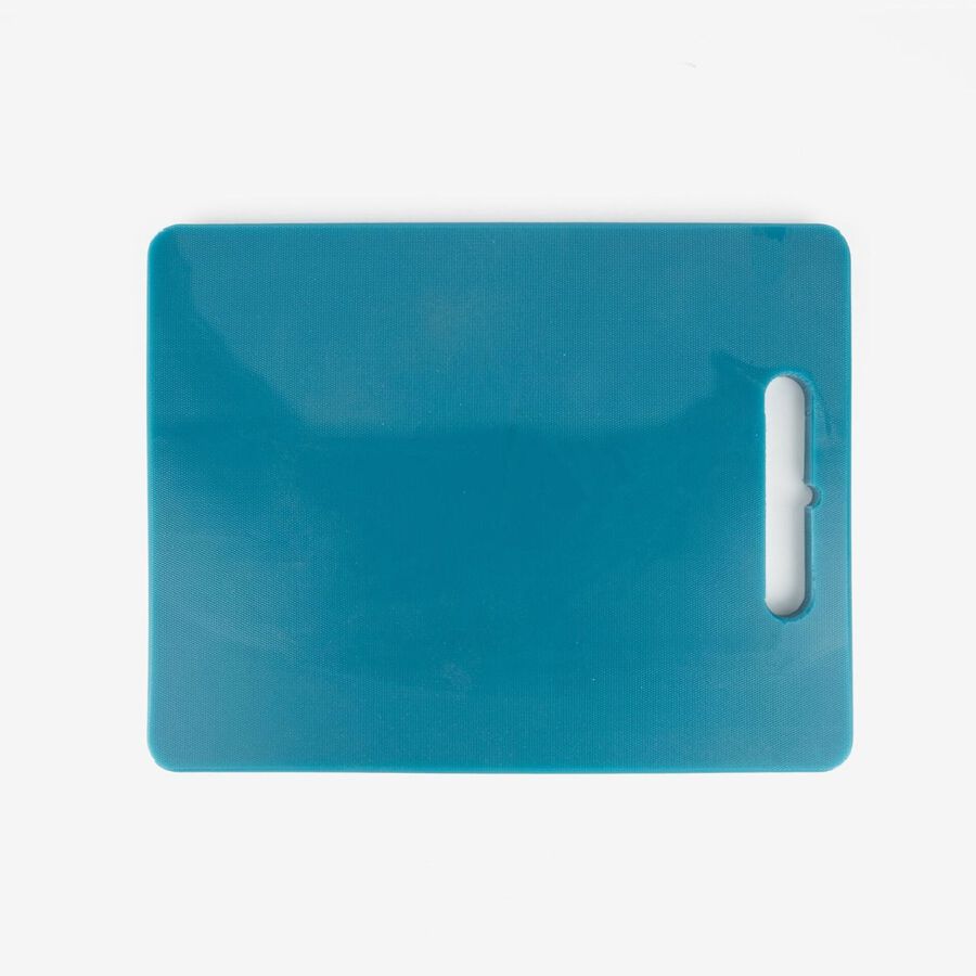 Set de 4 cuchillos y tabla de cortar azul