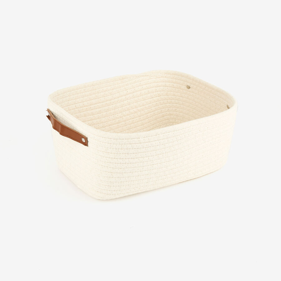 Cesta blanca Mandla 31x26x14cm