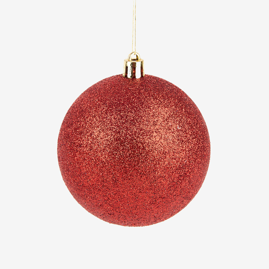 Set de 6 bolas decorativos rojas Ø8cm