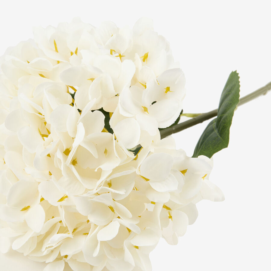 Flor artificial hortensia blanca 60cm