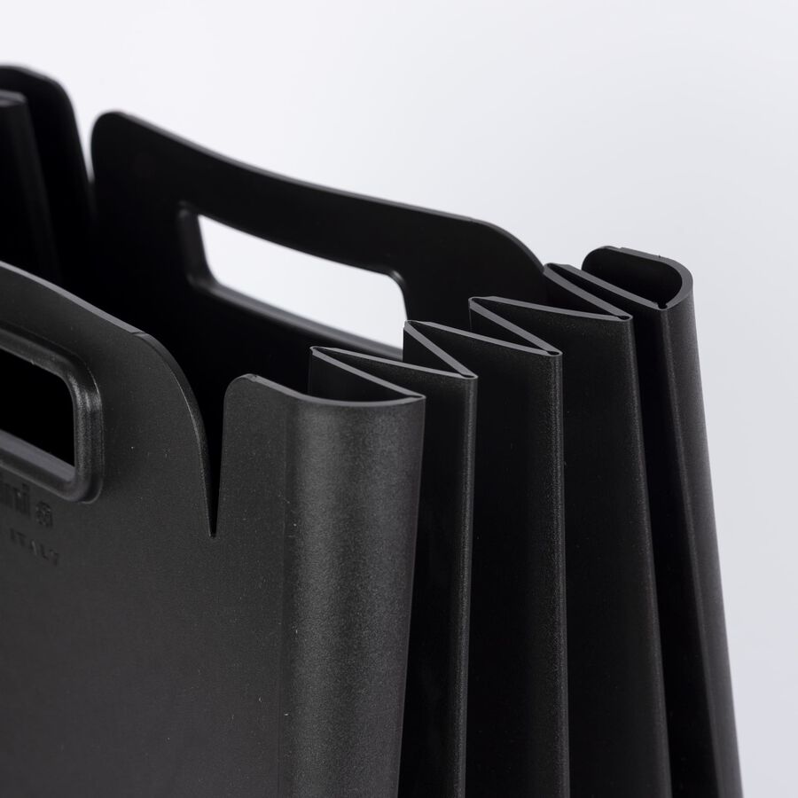 Cubo plegable de pl&aacute;stico para reciclaje negro - Guzzini