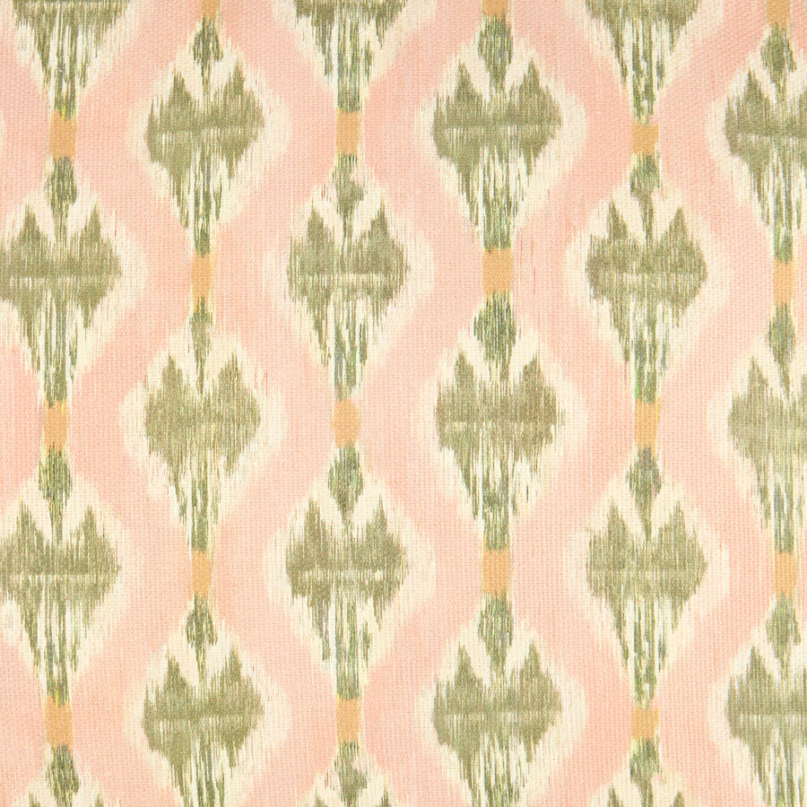 Funda de cojín de algodón rosa claro Ikat 45x45cm