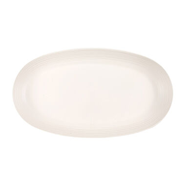 Bandeja para aperitivos blanca color tierra 41x22cm - Guzzini