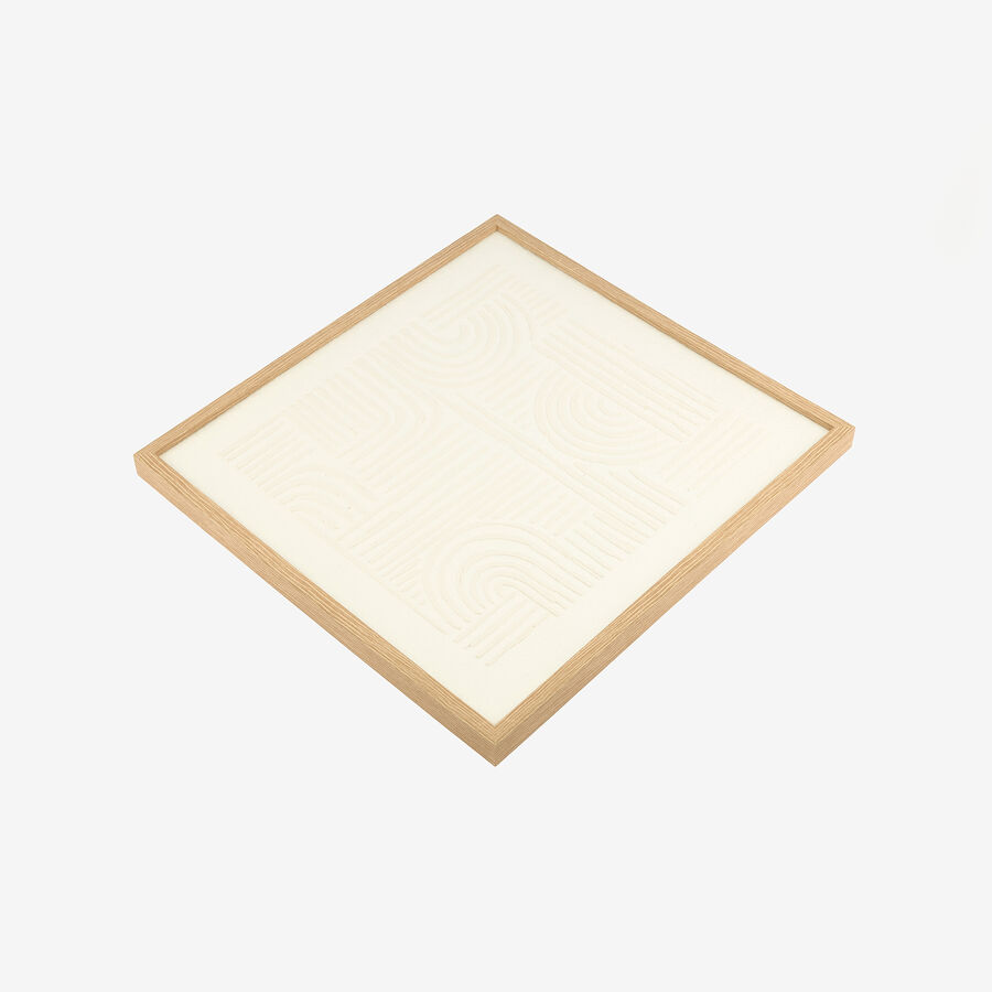 Cuadro con marco y cristal relieve Curve 40x40cm